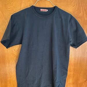 The Strike Gold Blank Loop-wheeled T-shirt - Navy